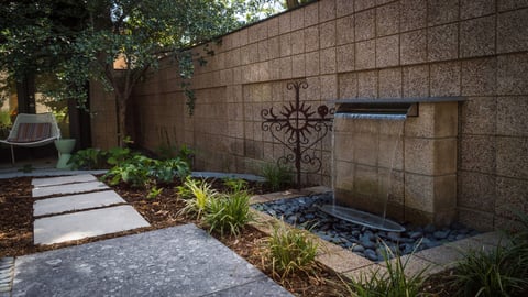 residential wall water feature